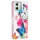 Чохол-книжка Deexe Color Wallet для Motorola Moto G54 / G54 Power - Two Butterflies - зображення 3