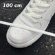 Шнурівки для взуття плоскі з наконечником 2 штуки 100 см Rope White - зображення 1