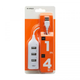 USB Hub (концентратор) EasyLife хаб для обміну даними між кількома пристроями відразу 4 Port USB2.0 White [CR778B4] - зображення 2