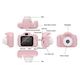 Детский цифровой фотоаппарат Kids Camera GM14 с записью видео и с играми Розовый GGS-77 - изображение 6