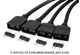 Кабель Сплиттер 5V 3PIN ARGB LED Strip Connector 1 -> 4 удлинитель 30см (788225944-1) Черный - изображение 4