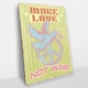 Дерев'яний постер Make love not war А5 - зображення 2