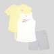 Детский комплект (футболка + майка + шорты) для девочки Reebok C4652RG (5) 110 см Elfin Yellow (196096245040) - изображение 1