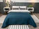 Покрывало ArCloud - ZigZag Grey/Indian Teal стеганное двустороннее 200*220 евро - изображение 1