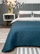 Покрывало ArCloud - ZigZag Grey/Indian Teal стеганное двустороннее 200*220 евро - изображение 2