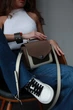 Сучасна та стильна шкіряна жіноча сумка кроссбоді Lamponi Chest one beige/ivory/khaki - зображення 1