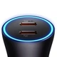 АЗП Baseus Golden Contactor Pro Dual Fast Charger Car Charger C+C 40W Dark Gray - изображение 2