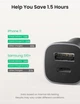 Автомобільний зарядний пристрій UGREEN CD130 Dual USB Car Charger (Space Gray) (UGR-30780) - изображение 4
