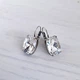 Сережки Hand Made с чернением с прозрачными прямоугольными кристаллами Swarovski - изображение 3