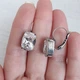 Сережки Hand Made с чернением с прозрачными прямоугольными кристаллами Swarovski - изображение 4