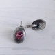 Винтажные сережки Hand Made с кристаллами Swarovski розового оттенка - изображение 3