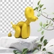 Фігурка BauTech Собака з кульки 20 см Жовтий (1012-934-00) - зображення 6