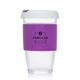 Чашка Fabulas Glass+Silicone з Кришкою Біло-Фіолетова 450мл - зображення 1