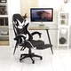 Кресло игровое GAMING CHAIR OC-810 с подставкой для ног, цвет черный/белый - изображение 2