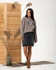 Джемпер oversize MEREZHKA Етно капучіно з чорним + білим, One Size - изображение 8