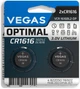 Батарейка VEGAS CR1616 літієва 2шт. Optimal - зображення 1