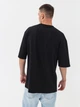 Футболка хлопковая длинная мужская Ray Oversize Unisex U0104M 2XL/3XL Black (RAY2000000022598) - изображение 2