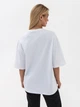 Футболка хлопковая оверсайз длинная женская Ray Oversize Unisex U0104W 2XL/3XL Белая (RAY2000000022505) - изображение 2