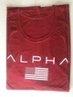 Темно-червона майка з написом ALPHA 4072 XL Червоний - зображення 2