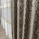 Шикарные готовые шторы Ромб TG Home из жаккардовой ткани Коричневый - изображение 3