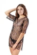 Пляжная женская легкая туника из сеточки Felisiya Lingerie 83-170/320 M Черный - изображение 3