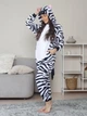 Пижама Кигуруми My Kigu Женская Зебра Черно-белый Размер S 145-155 см (104341) - изображение 3
