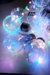 Гирлянда- бахрома Ретро лампочки роса от сети + USB, 6см 10шт 3х0.6м LED DL мультицвет RGB SZ-1366-01 - изображение 5