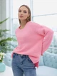 Джемпер жіночий светр вільного крою матеріал в’язка Seventeen One Size Рожевий 5618.5128 - зображення 1