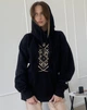 Худи унисекс Кен флис черный с вышивкой Орнамент р. 3XL (54) - изображение 6