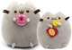 Набір М'яких іграшок Пушин кет Pusheen cat S&T з пончиком 23х25 см та чіпсом 12х15см Сірий (vol-9983) - зображення 1