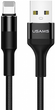 Кабель Usams U5 2 A USB Type-A на Lightning 1.2 м Black (SJ220IP01) (6958444956619) - зображення 1