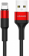 Kabel Usams U5 2 A USB Type-A na Lightning 1.2 m Czerwony (SJ220IP02) (6958444956626) - obraz 1