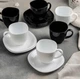 Чайний набір Luminarc Carine Black/White 220 мл 12 предметів 2371D LUM - зображення 1