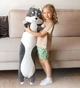 Мягкая игрушка подушка My Kigu Хаски Батон Антистресс Обнимашка Серая 100 см (9017) - изображение 1