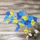 Середній Фігурний Дерев'яний Пазл Woods Story Карта України Жовто-Блакитна L - зображення 8