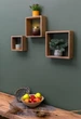 Полиці сет із 3. Квадратні полиці натуральне дерево Wood Mosaic Natural Сube Shelfes 30x30x11 см Cвітлий (WM-СNS-30x30x11) - изображение 3