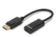 Адаптер DIGITUS DisplayPort to HDMI (AM/AF) 0.15м, чорний (AK-340400-001-S) - изображение 1