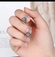 Серьги серебро стиль классика украшены камнямиSwarovski 1189 - изображение 3