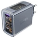 Зарядное устройство СЗУ ACEFAST A45 Sparkling series PD65W GaN (2*USB-C+USB-A) charger Mica gray AFA45MG - изображение 2