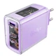 Зарядний пристрій МПЗ ACEFAST A45 Sparkling series PD65W GaN (2*USB-C+USB-A) charger Mica Purple AFA45PA - зображення 3
