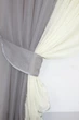 Кухонные шторки VR-Textil № 096к с подвязками серый с бежевым 400х170 см (52-0432) - изображение 3