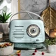 Кухонне радіо Vintage Cuisine у ретро стилі зі шкіряним ремінцем з Bluetooth та акумулятором М'ятне - изображение 2