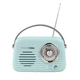 Кухонне радіо Vintage Cuisine у ретро стилі зі шкіряним ремінцем з Bluetooth та акумулятором М'ятне - изображение 3