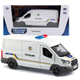 Іграшкова машинка металева Ford Transit Van Поліція, біла, відкр двері, інерція, 1:32, 5*14*6см (250343U) - зображення 1