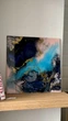 Подарунковий набір для створення картини у техніці "Рідкий акрил/Fluid art" + епоксидна смола + газовий пальник. Палітра: "Скорпіон" 30х30(см) квадрат - зображення 3