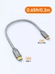 Кабель CableCreation CC0757 microUSB to USB Type-C 0.2м - изображение 2