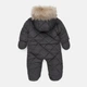 Суцільний комбінезон дитячий зимовий для новонароджених MagBaby Pooh 80 см Графітовий - зображення 2