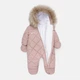 Суцільний комбінезон дитячий зимовий для новонароджених MagBaby Pooh 68 см Пудровий - зображення 3
