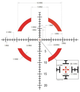 Оптичний приціл TRIJICON Credo 1-6x24 MRAD Segmented Circle FFP Red - зображення 6