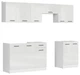 Практичний та місткий кухонний гарнітур 240 Junona Black Red White (K24-JUNONA_MODUL_WER_2/240_BBL) 170101 - зображення 3
